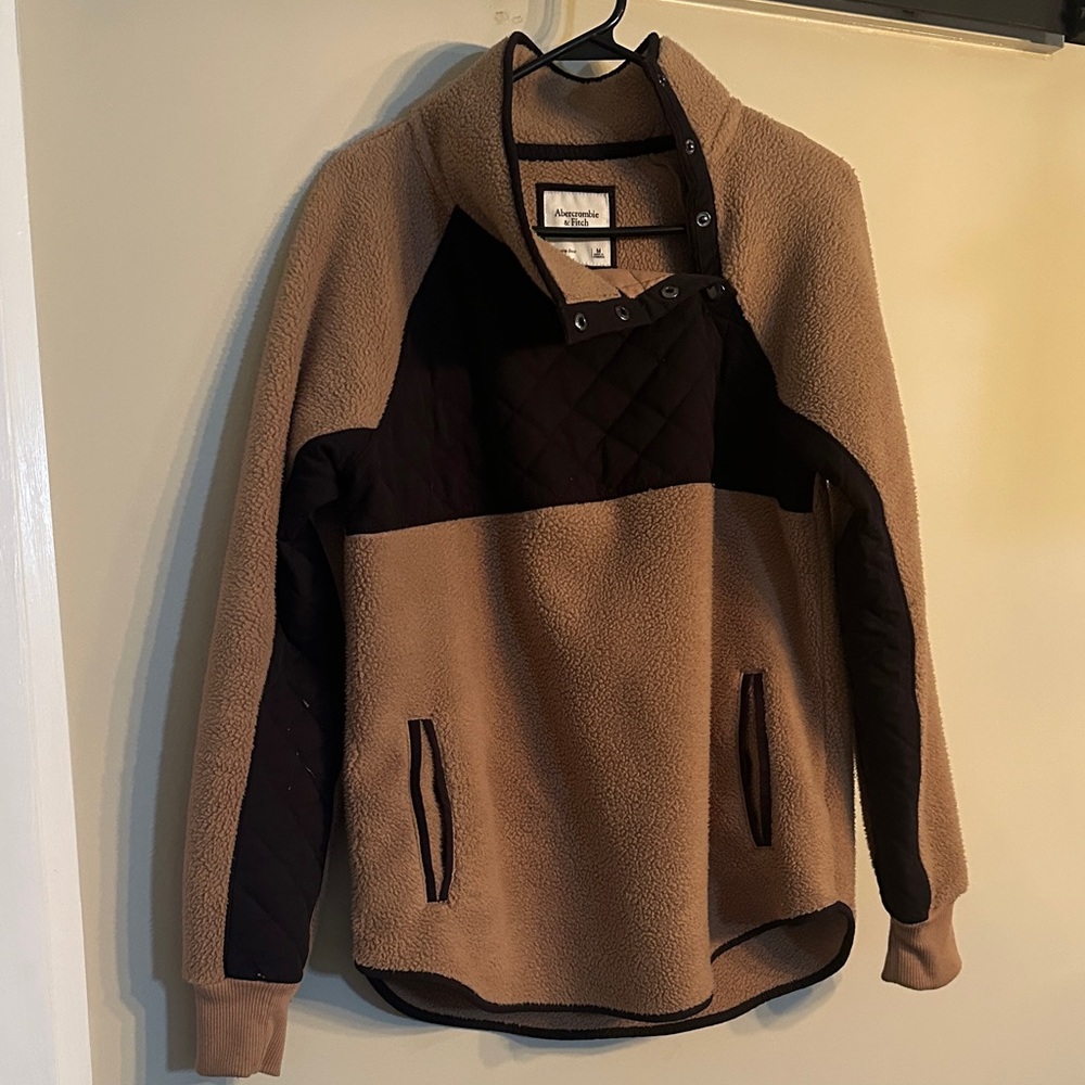 Abercrombie & Fitch Quarter Button Fleece Pullover